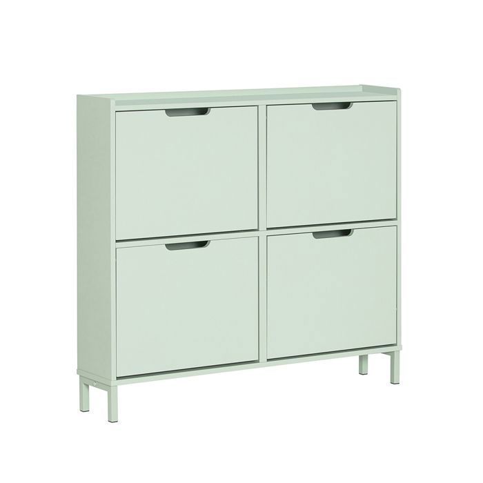 SoBuy Meuble à Chaussures 4 Abattants Fin et Compact – Rangement d’Entrée Design pour 12-20 Paires – Vert 100x19x91cm FSR100-GR SoBuy Meuble à Chaussures 4 Abattants Fin et Compact – Rangement d’Entrée Design pour 12-20 Paires – Vert 100x19x91cm FSR100-GR